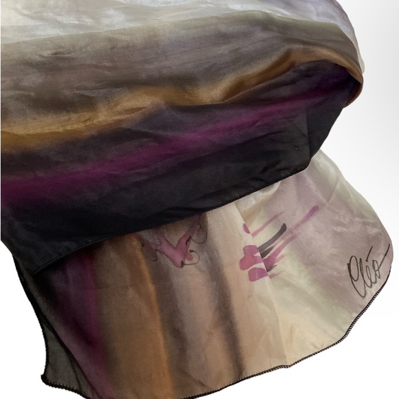 Cleo Handpainted 100% Silk Scarf - Picture 10 of 15